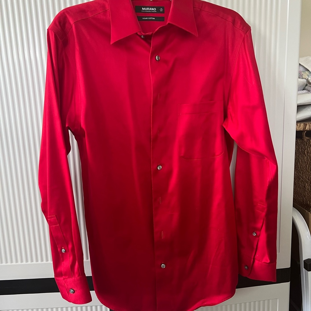 Murano Men's Red Dress Shirt